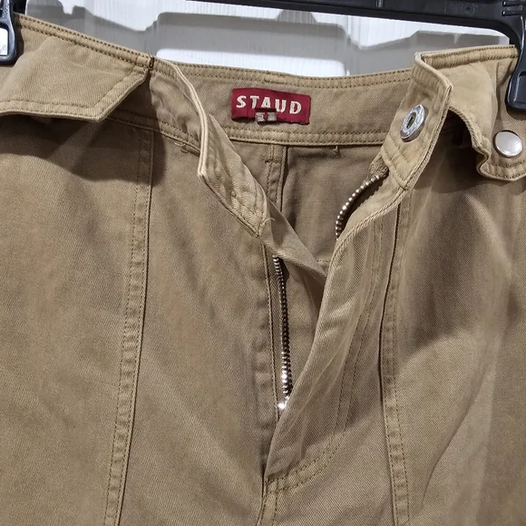 Staud Brayden belted cotton-twill wide-leg pants - Picture 7 of 7